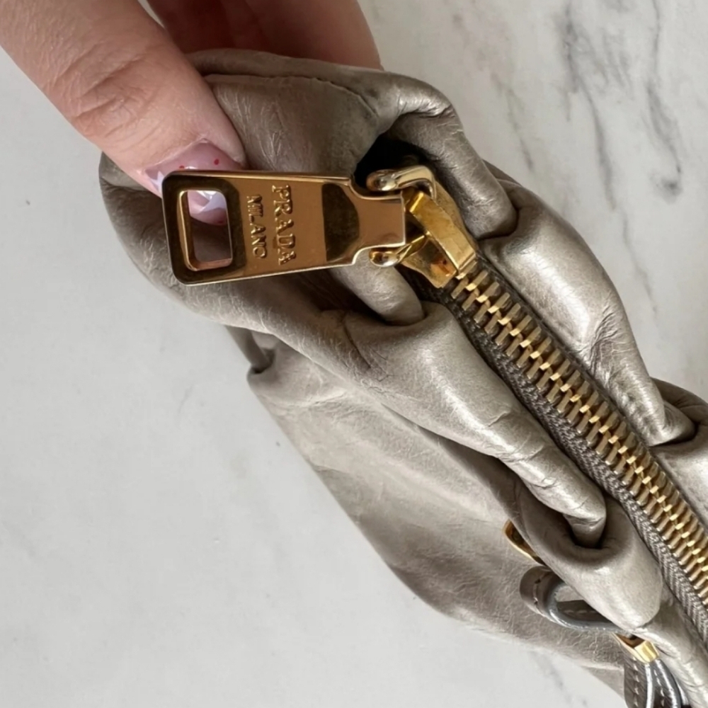 Authentic Prada Leather Wristlet Clutch - Picture 7 of 9